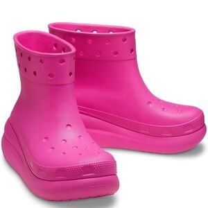 NWT Crocs Pink Adult Crush Rain Boot  SZ- W7 / M5